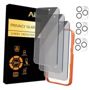 3Pack Privacy Screen Protector for iPhone 16 Pro iPhone 16 Pro Max-6.9 Inch