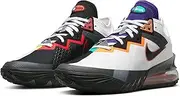 [Nike] Men's Lebron XVIII Low Greedy White/Black-Iron Grey-Volt (CV7562 100) - 9.5