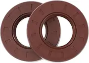 X AUTOHAUX Universal Oil Seal TC Seal Ring Rotary Shaft Seal 35x65x10mm High Pressure FKM Rubber Brown 2 Pcs