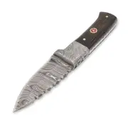 Bush Perk I Hunting Knife Skinner Damascus Steel Blade Wenge Wood Handle