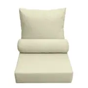 AD005 Knife Edge Medium Deep Seat Back Rest Bolster Insert Slip Cover Set