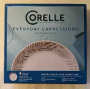 NIB New 4 Corelle® Everyday Expressions Glass GEOMETRICA 7.5" Salad/Snack Plate