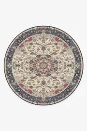 245' Round | Machine Washable Runner Rug | Kid & Pet Friendly | Indoor Rug | Sima Royal Blue Rug | Ruggable