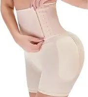 [OFFSUM] Women's Fake Butt Lifter - High Waist Solid Color Fake Ass Butt Lifter Hip Enhancer Padded Tummy Control Invisible Hourglass Smooth Underwear