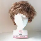 N J Creation Paris PORTO Pixie Wig Short Curly Ash Blonde Sunkissed Bangs NEW