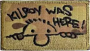 [Almost SGT] Kilroy was here Patch - Funny Tactical Military Morale Embroidered Patch Hook Fastener Backing Multicam OCP