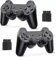 2x For Sony PS2 2.4G Wireless Twin Shock Game Controller Joystick Joypad