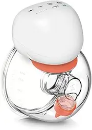 Breast Pump,Wearable Breast Pump,Electric Hands Free Breast Pump,Rechargeable Single Pumping with Massage Mode,Portable Breast Pump Breastfeeding with 5 Suction Levels,28mm 6.34 oz