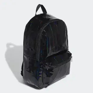 【adidas 愛迪達】BACKPACK PU IR 鐳射 黑色 後背包(GD1658)