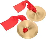 CIMAXIC Drum Cymbal Cymbals Finger Cymbals Instrument Hand Playing Instruments Percussion Small for Musical Instrument Concert Cymbals Golden Copper Alloy