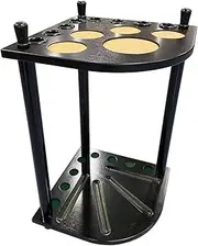 SPORTIVO DI VINCI Billiards Pool Cue Rack Black color 8 Pool Corner Cue Rack Corner Billiard Stick Holder Cue Stand (Black Color)