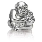 New Genuine Authentic Pandora Silver Chimp Family Monkey Animal Charm 790422