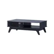 Clancy Coffee Table 2 doors black woodgrain