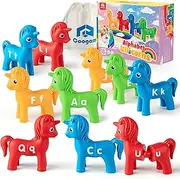 Coogam Unicorn Uppercase & Lowercase Letters Matching Game,13pcs Double-Sided ABC Letter Toys with 26 Alphabet Recognition Match Games Preschool Educational Montessori Toys for Toddlers Boys Girls