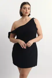 Black Tie Shoulder Minidress