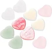 10pcs Heart Pendant Witchcraft Crystals Stress Stones Tiny Hearts Ornament Meditation Heart Stone Balancing Crystals Office Decor Crystal Desk Ornament Mini Statue/788