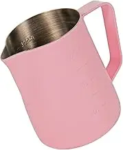 Dianoo Espresso Steaming Pitcher 350ml, Milk Frothing Pitcher Stainless Steel With Measurement, Milk Frothing Cup, Coffee Jug, Latte Art, Pink