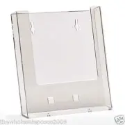 3 X PLASTIC A5 WALL MOUNT LEAFLET HOLDER BROCHURE FLYER DISPENSER & MENU DISPLAY