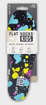 FLAT SOCKS KIDS Splatter Paint Won’t Show Slip Or Slide No Stink Or Hassle