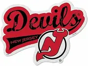 Rico Industries NHL New Jersey Devils Distressed Shape Cut Pennant - Home and Living Room Décor - Soft Felt EZ to Hang