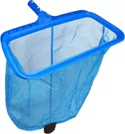 Swimming Pool Skimmer Net, Fine Mesh Pool Leaf Rake Net with Double-Layer Deep B