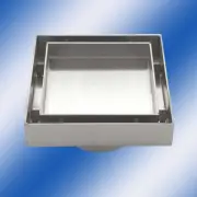 Brushed 100mm Square Floor Drain Tile Insert Shower Grate 50mm Outlet Waste