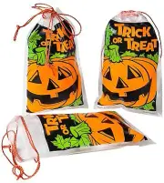 Lot of 144 - Mini Halloween Jack-o-lantern Goody Bags Pumpkin 2.75" X 4"