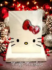 Sanrio Hello Kitty Puffed Plastic Glitter Red Bow Journal Notebook Sealed Gift