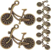 [Beatifufu] Diy 8pcs Retro Bicycle Charms Bronze Charm for Jewelry Making Projects