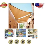 Custom Size Sand Beige Triangle Sun Shade Sail - Waterproof and Durable Canopy