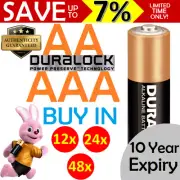NEW BULK ORIGINAL GENUINE DURACELL Duralock AA AAA Batteries Coppertop AU STOCK