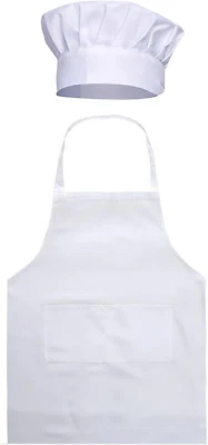 Chef Apron Hat Set Adjustable Apron with Butcher Hat Baker Costume Men and Wome
