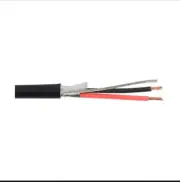 Liberty 22-2C-PSH-BLK 22 AWG 2 Conductor Plenum Shielded Cable - 900 Ft. Roll