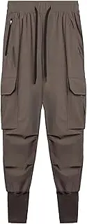 [Generic] Mens Joggers Cargo Pants Lightweight Drawstring Outdoor Pant Running Cargo Quick Tapered Hiking Pants with Multi Pockets