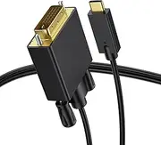 USB C to DVI Cable 4 FT, USB Type C to DVI (Thunderbolt 3/4) 4K Compatible with i Phone 16/15, MacBook Pro/Air 2023, Dell XPS 17/15/13,Galaxy