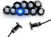 Ultra thin LED Eagle Eye Bumper DRL Fog Light Motorcycle Light Daytime Running DRL Tail Backup Light Car Motor Marker Lights LED 12V 10pcs (Black Case, Blue)