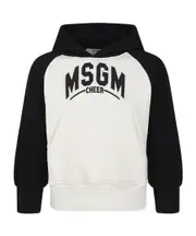 MSGM Kids Logo Printed Drop Shoulder Hoodie 8Y,12,4Y,6,10Y White