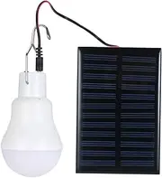 zolyet Solar Powered Energy Bulb with Solar Panel Hook Design IP44 800mAh Battery Portable for Fishing Hiking Camping Indoor Emergency Use Hook pe