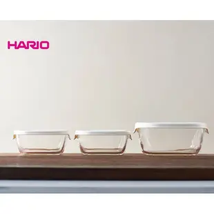 【HARIO】三件式耐熱玻璃保鮮盒-方形 玻璃便當盒 環保餐盒 玻璃保鮮盒 雙色任選 (8.5折)