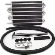 SCNCADEEMT 4/6/8 Row Universal Aluminum Alloy Remote Transmission Oil Cooler/Automatic Manual Radiator Converter radiator(6 ROW)