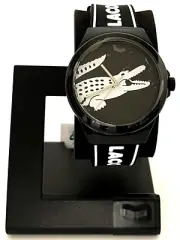 LACOSTE NEOCROC BLACK UNISEX WATCH WITH BLACK SILICON BAND 2011185