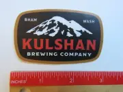 BEER Brewery STICKER ~ KULSHAN Brewing Co ~ Bellingham, WASHINGTON Breweriana