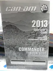 2013 Can-Am Commander 800R/1000 Operator's Guide