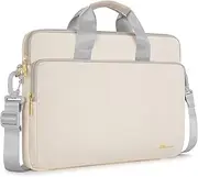 [kizuna] Laptop Sleeve Case 13 Inch Computer Shoulder Bag for 13.6" MacBook Air M2/MacBook Pro 14 M3 M2 M1 MAX/14 Lenovo ThinkPad X1 Carbon/IdeaPad Flex 5 Gen 8/IdeaPad Flex 5i/Yoga 9i Dell, Beige