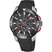 New Festina F20642/4 Men's Chrono Bike Black Rubber Strap Wristwatch