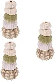 iplusmile 3sets Sea Pot Air Plant Shells Decor Beach Room Decor Plant Holder 5pcs*3
