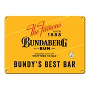 Bundy Bundaberg Rum Bundys Best Bar Large Tin Wall Sign