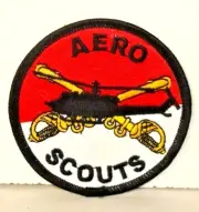 Aero Scouts Army Cavalry EMBROIDERED IRON ON PATCH 3 inch wide