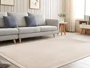 Baby Play Mat 1.25 inch Coral Velvet, Thick Japanese Tatami Mat Living Room Carpet with Non-Slip Backing, Large Solid Color Mat 150 * 200CM Camel