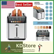 Sleek Stainless Steel Digital 4 Slice Toaster with 3 Cooking Modes & Touchscreen